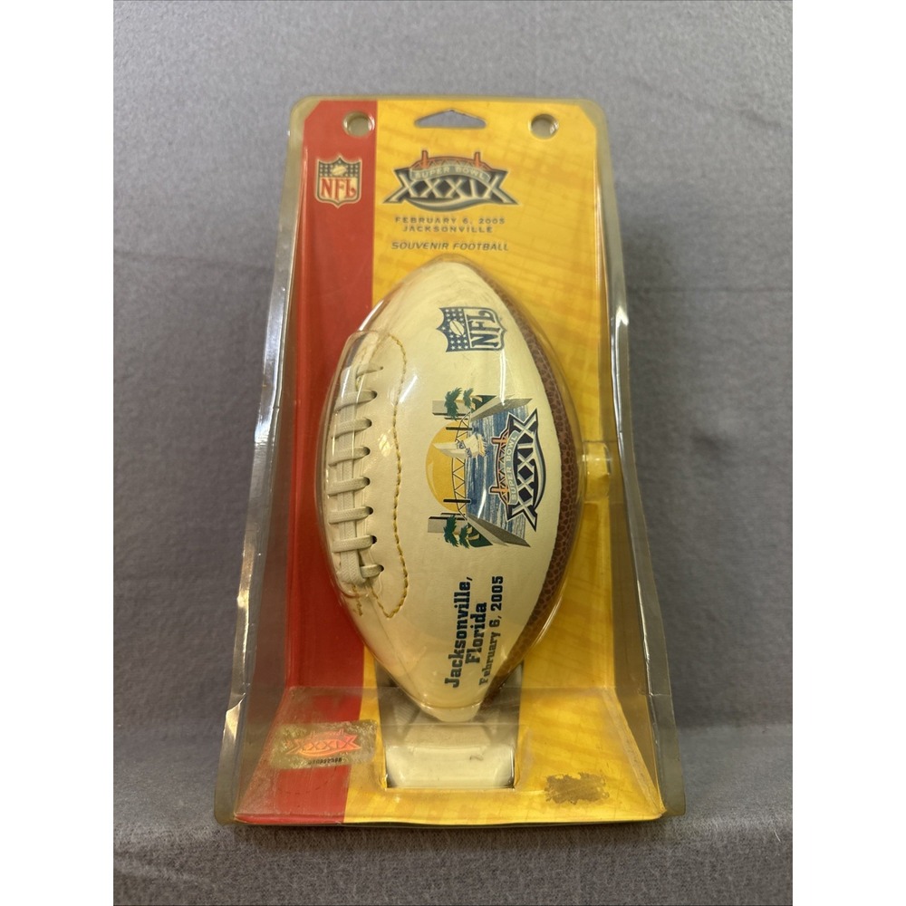 Super Bowl #39 Year 2005 Mini Souvenir Football Jacksonville Fl New In Package